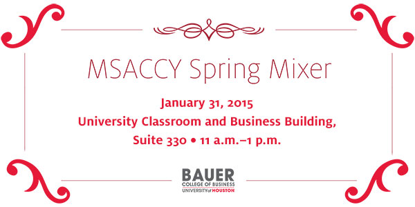 Mingle at the MSACCY Spring 2015Mixer, Saturday, Jan. 31, 2015