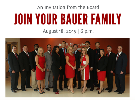 Bauer College Alumni Association 2015 Annual Meeting, August 18, 2015