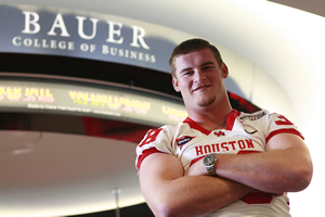 UH Bauer graduate Jake Ebner (’08) found success on the football field and in the classroom.