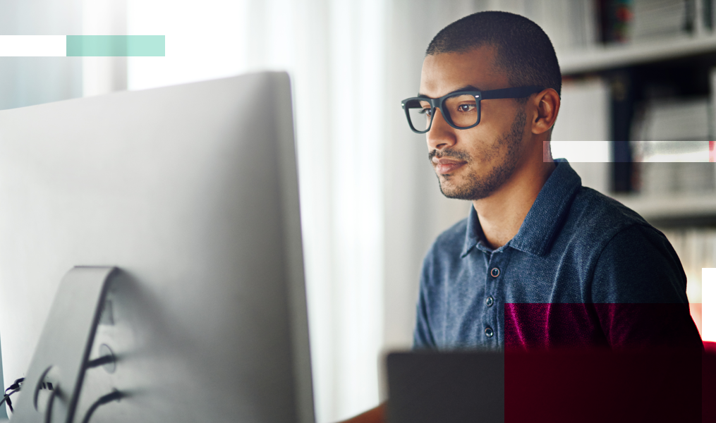 Photo: Researcher at computer