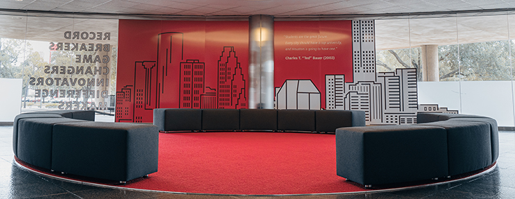 Bauer College Alumni Association (BCAA) Melcher Hall Lobby