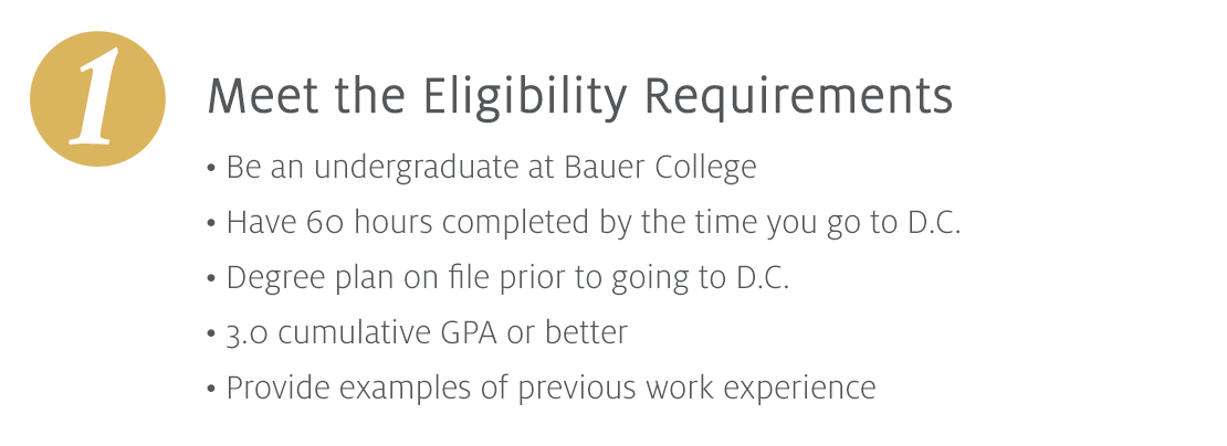 1: Meet the Eligibility Requirements 1: Meet the Eligibility Requirements