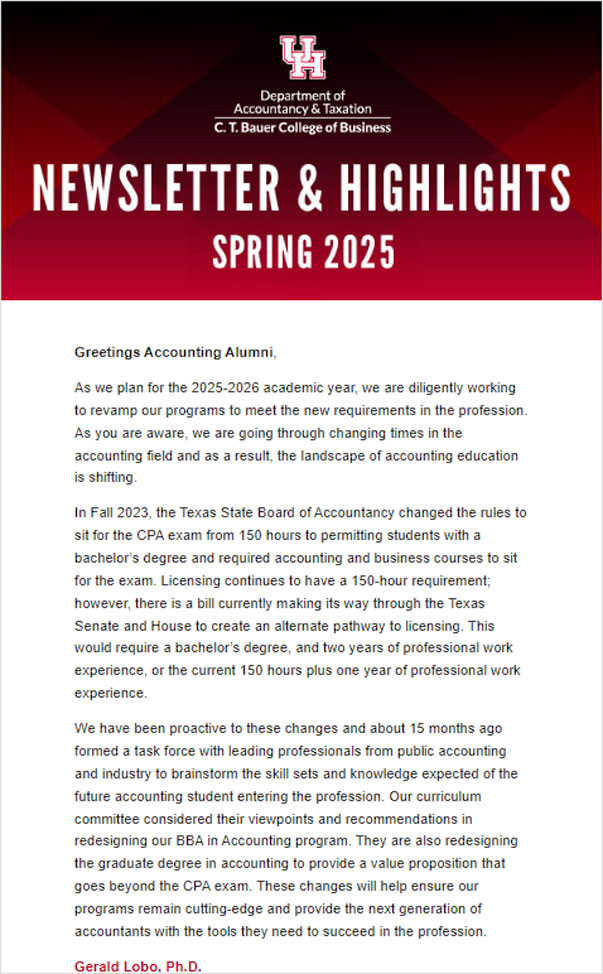 Latest accounting newsletter