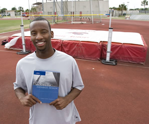 Ivan Diggs balances schoolwork with his demanding track schedule.