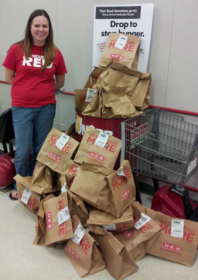 Supply Chain Management and Marketing major Priscilla Harrington gives back by participating in the Souper Bowl of Caring and the Turkey Trot to feed hungry families during the holiday season.