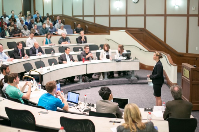 Students from UH's RED Labs and Rice's Owl Spark pitched their ideas to investors during the first Bayou Startup Showcase. Julia Loennegren (above) pitched Wavve. UH Startups Join Rice Startups for Tech Company Pitches to Packed House