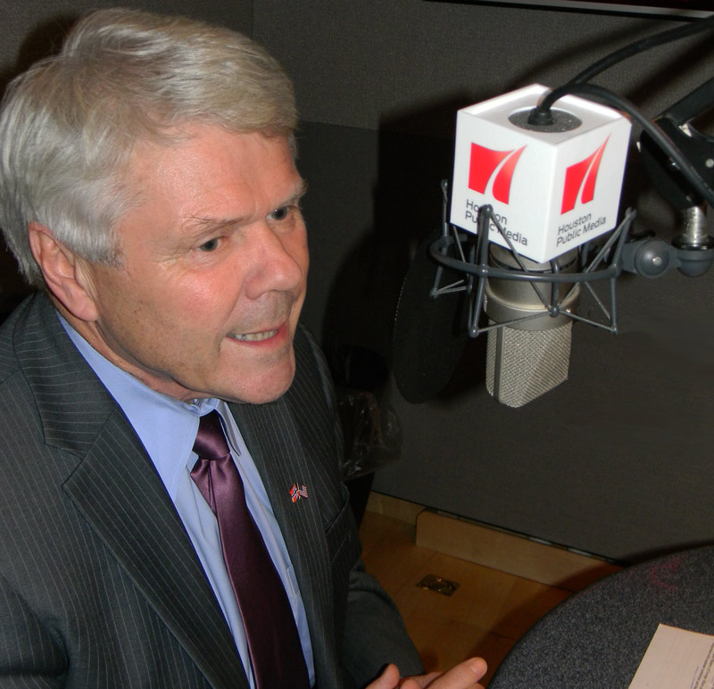 Caption: Ambassador of the Royal Norwegian Consulate General, Jostein Mykletun discusses the 4th annual Houston Shipping and Offshore Conference on Oct 10.