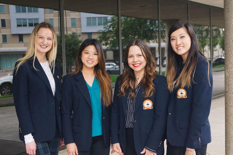 Photo: Bauer marketing seniors Kristin Powell, Sue-Lynn Law, Nalani Gruel and Joy Yang recently claimed a top 10 team finish in the National Collegiate Sales Competition.