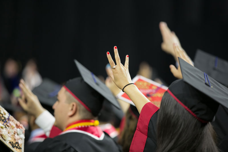 Photo: More Than 1,000 Bauer Students to Cross Stage at Fertitta Center