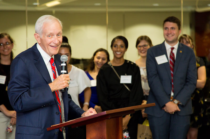 Photo: Professor Everette Gardner Honored During Alumni Celebration