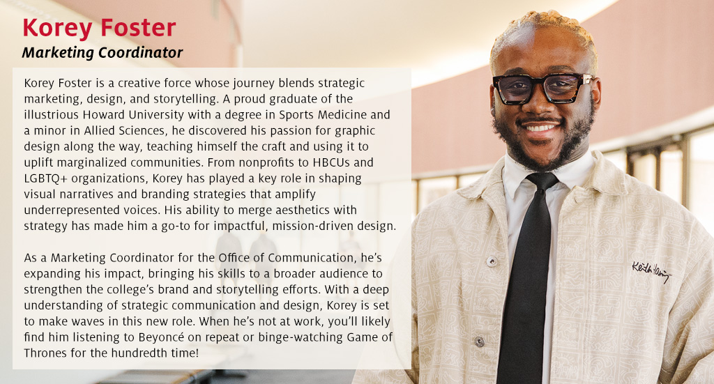 Korey Foster, Marketing Coordinator