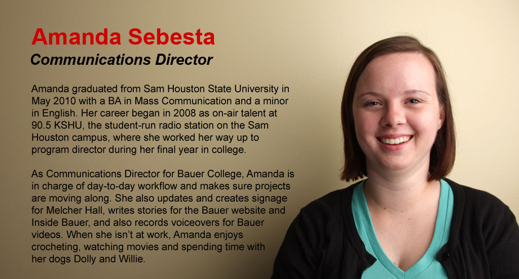 Amanda Sebesta, Communications Director