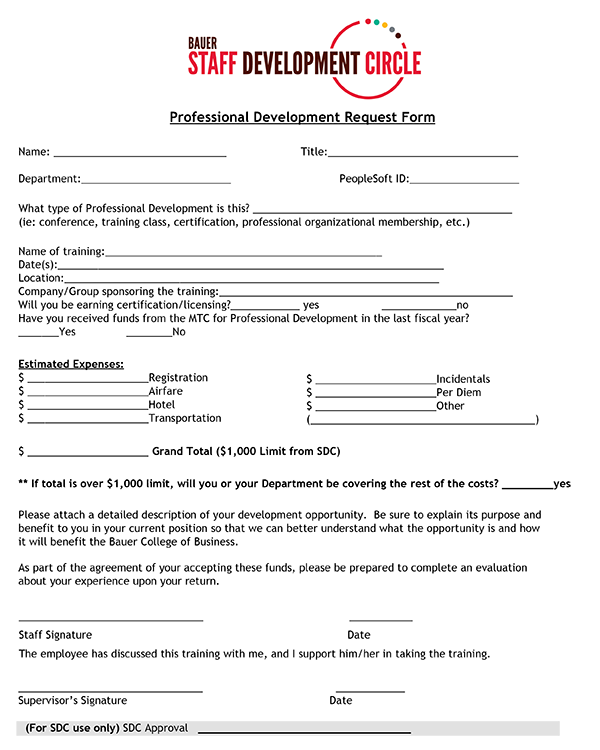 Professional Development Request Form