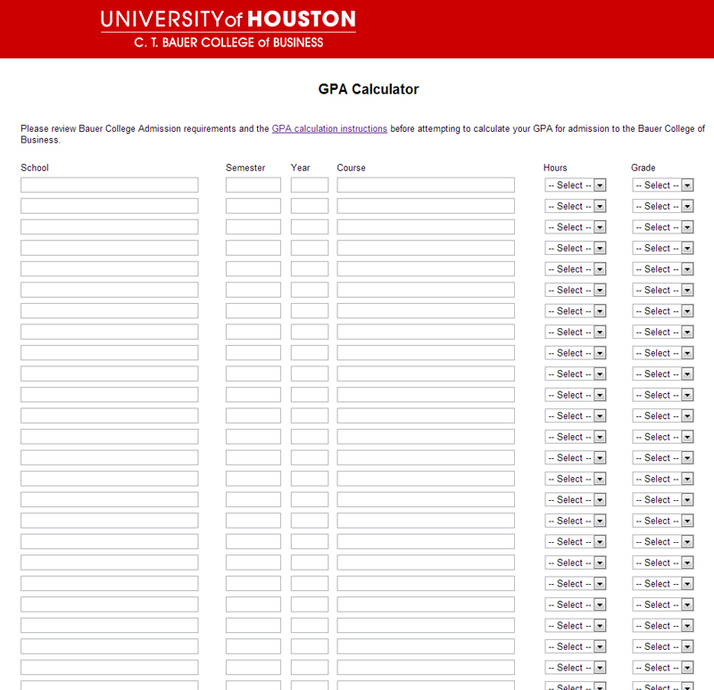 Grading Scale Calculator Chart