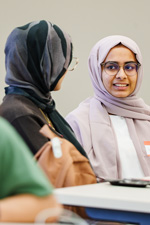 Student enjoys atmosphere during Leadership Conversations 2024