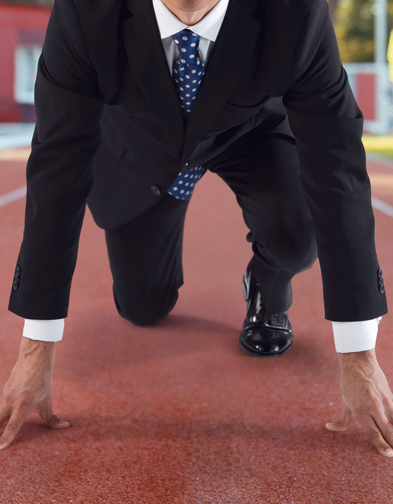 Photo: Businessman on Track