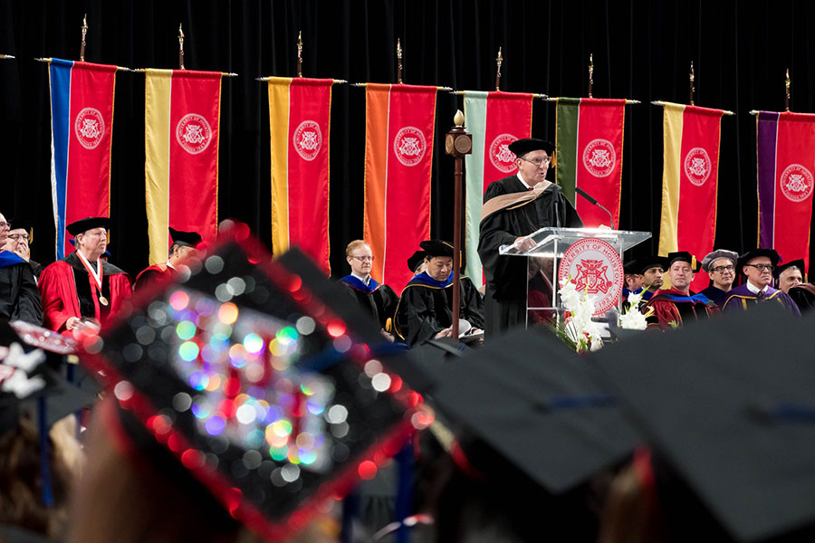 Photo: Scott McClellend Speaks to Bauer Graduates