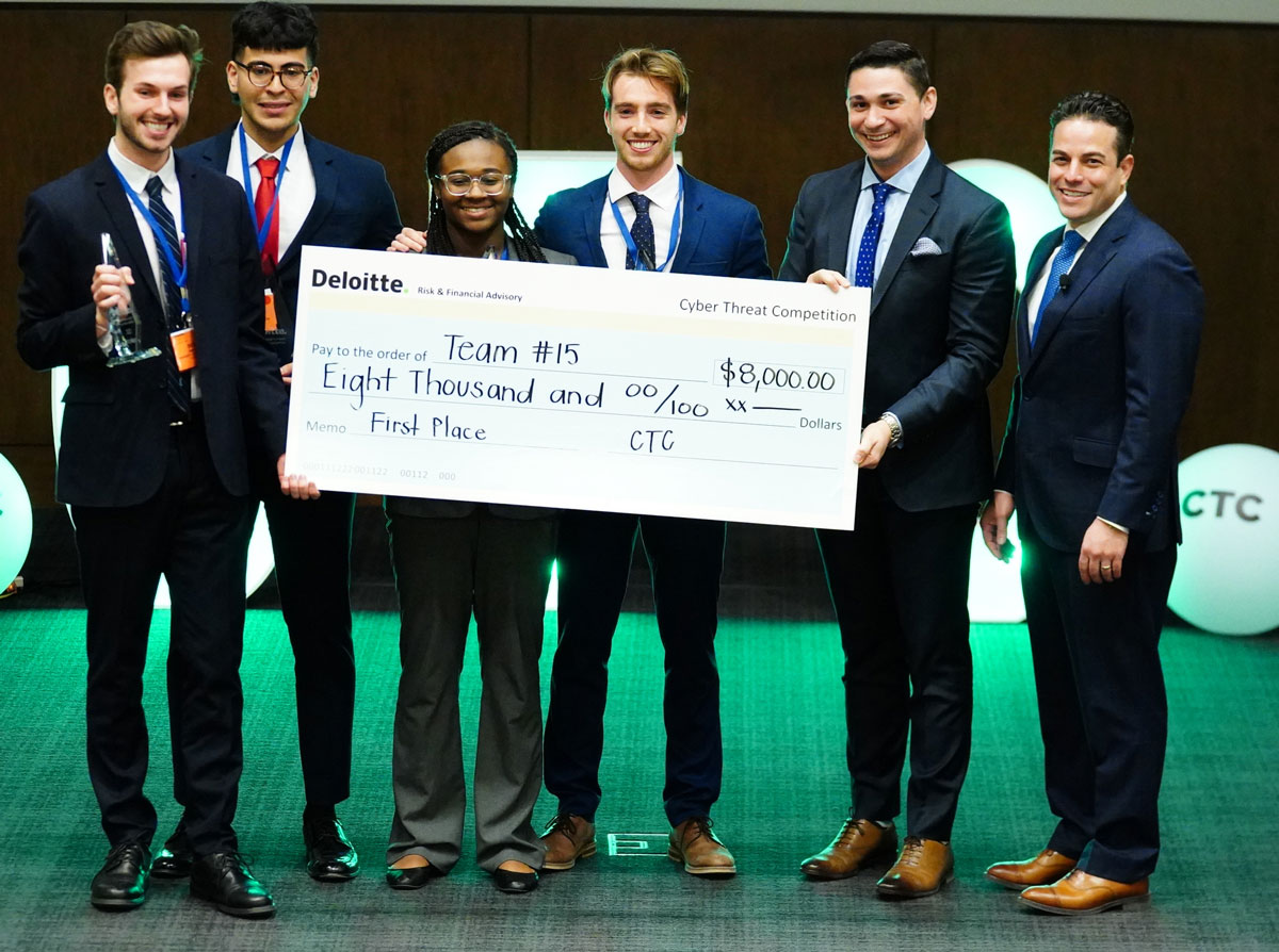 Photo: Bauer Student Team Places First in Deloitte Cyber Threat Competition
